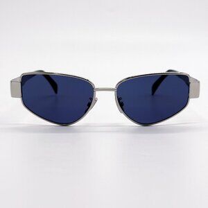 NEW CL40293U 16V CELINE SUNGLASSES SILVER BLUE WOMEN EYEWEAR